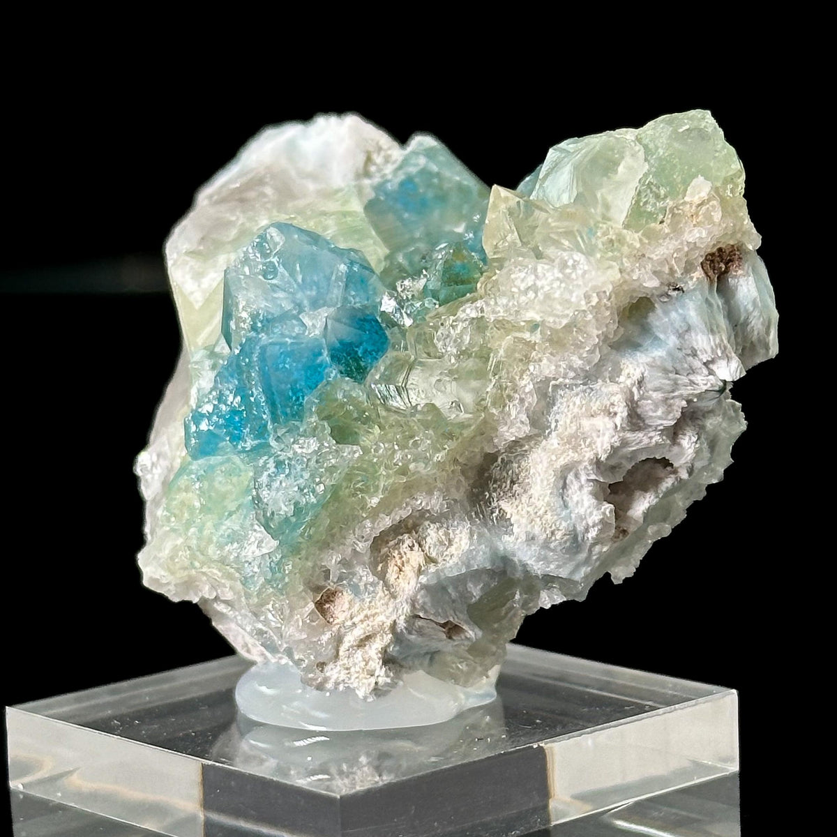 Plancheite in Quartz | Blue Crystal, Mineral Specimen from Congo