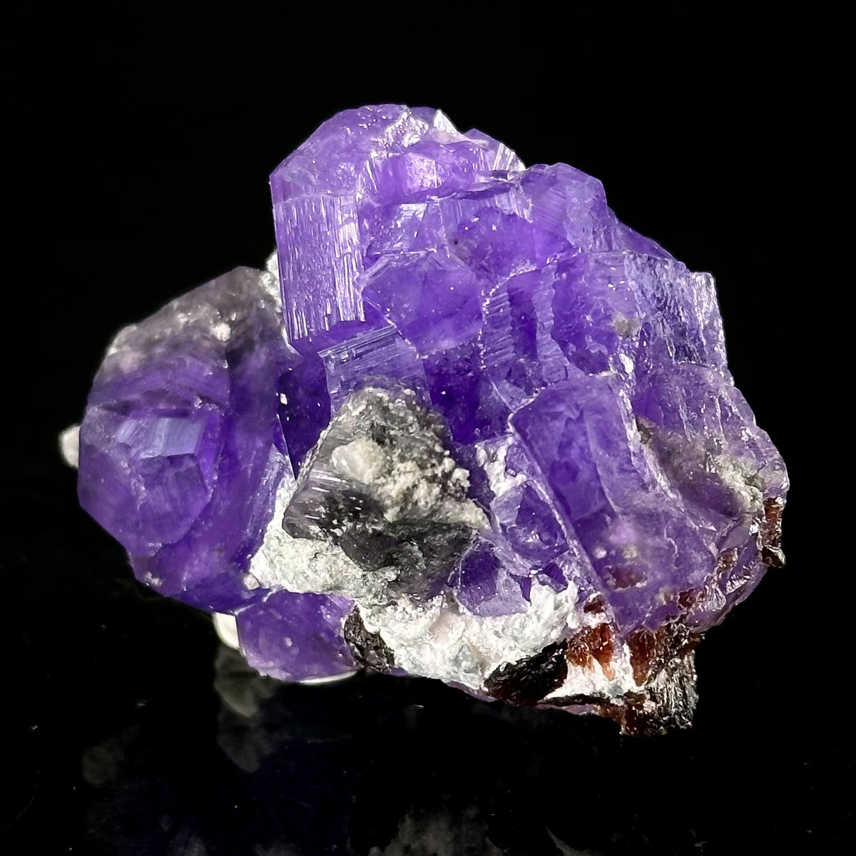 Coquimbite | purple crystal, rare mineral specimen from Italy
