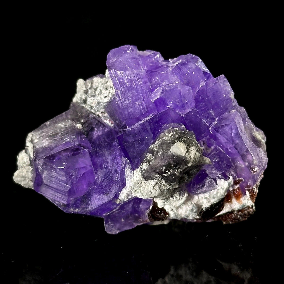 Coquimbite | purple crystal, rare mineral specimen from Italy