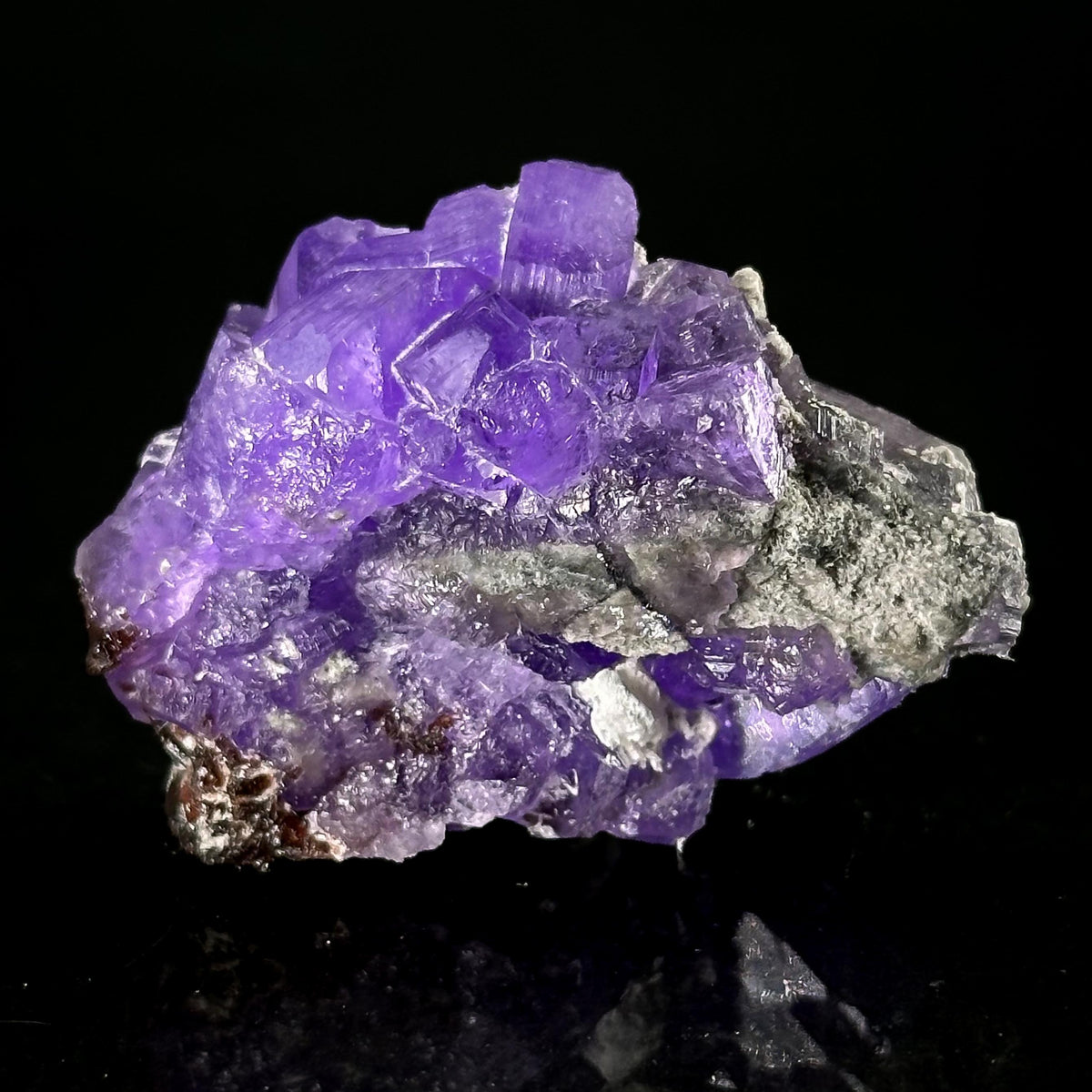 Coquimbite | purple crystal, rare mineral specimen from Italy