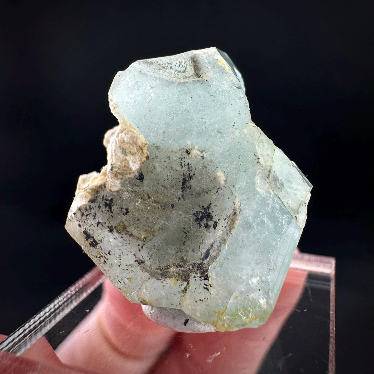 Beryl var. Aquamarine | natural blue crystal, mineral specimen from Namibia