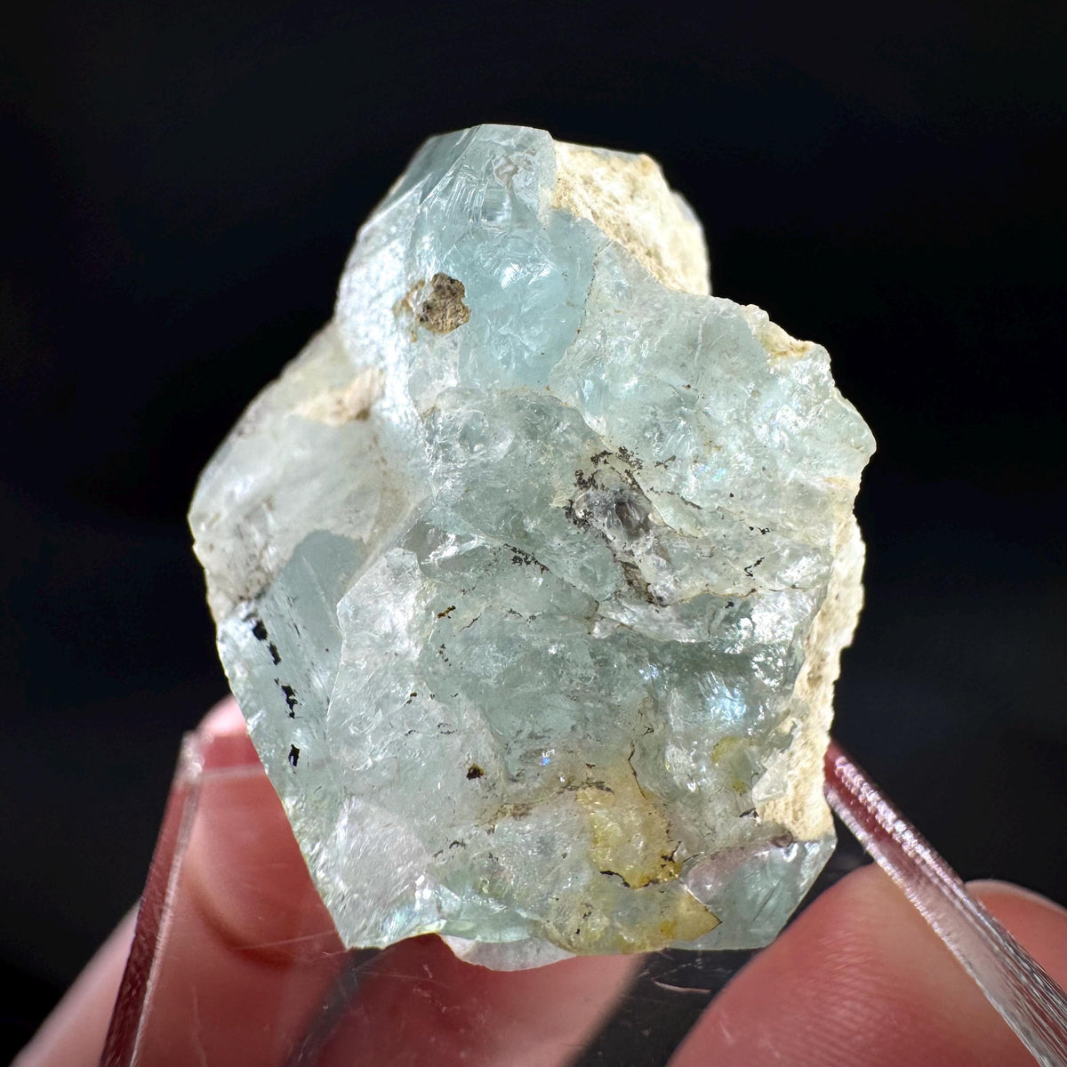 Beryl var. Aquamarine | natural blue crystal, mineral specimen from Namibia