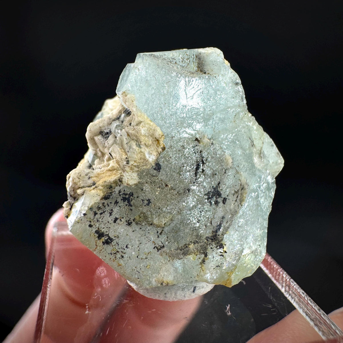Beryl var. Aquamarine | natural blue crystal, mineral specimen from Namibia