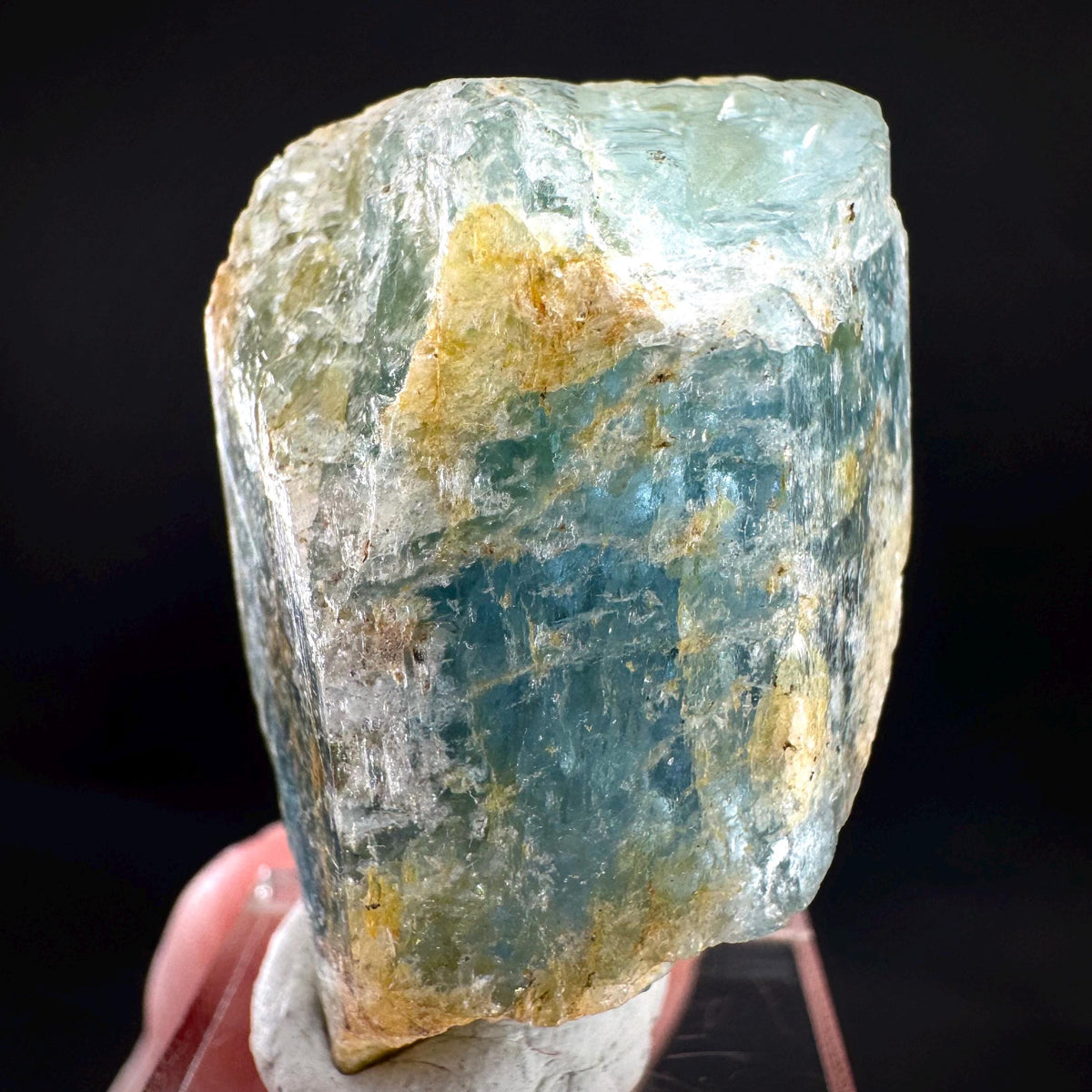 Beryl var. Aquamarine | natural blue crystal, mineral specimen from Namibia