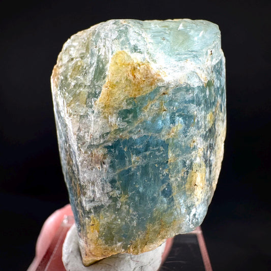 Beryl var. Aquamarine | natural blue crystal, mineral specimen from Namibia