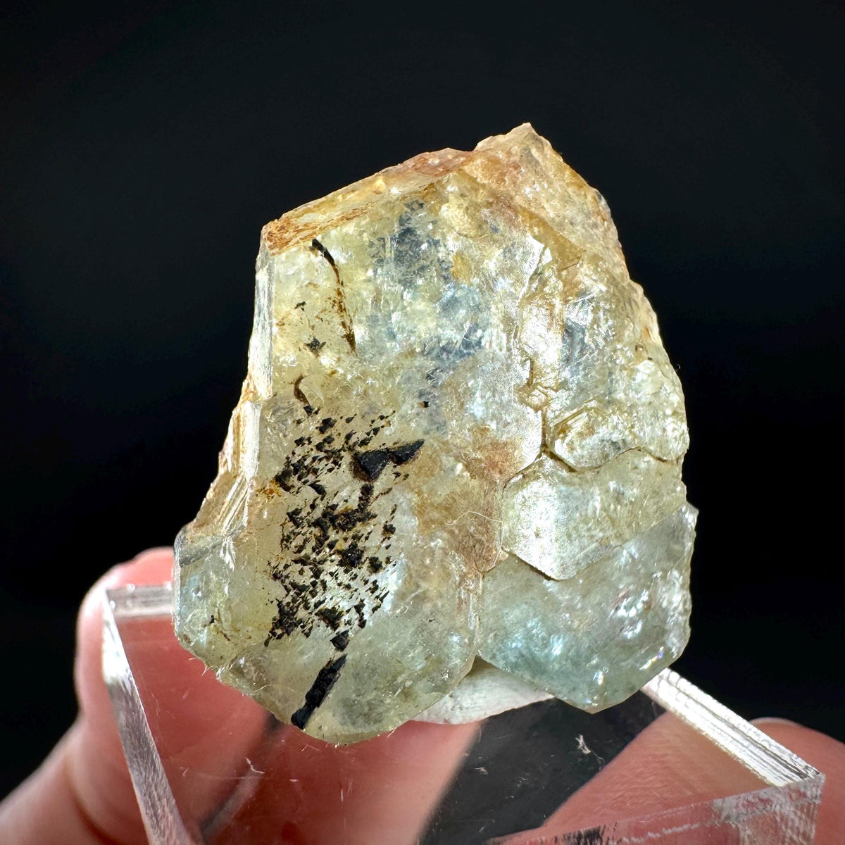 Beryl var. Aquamarine | natural blue crystal, mineral specimen from Namibia