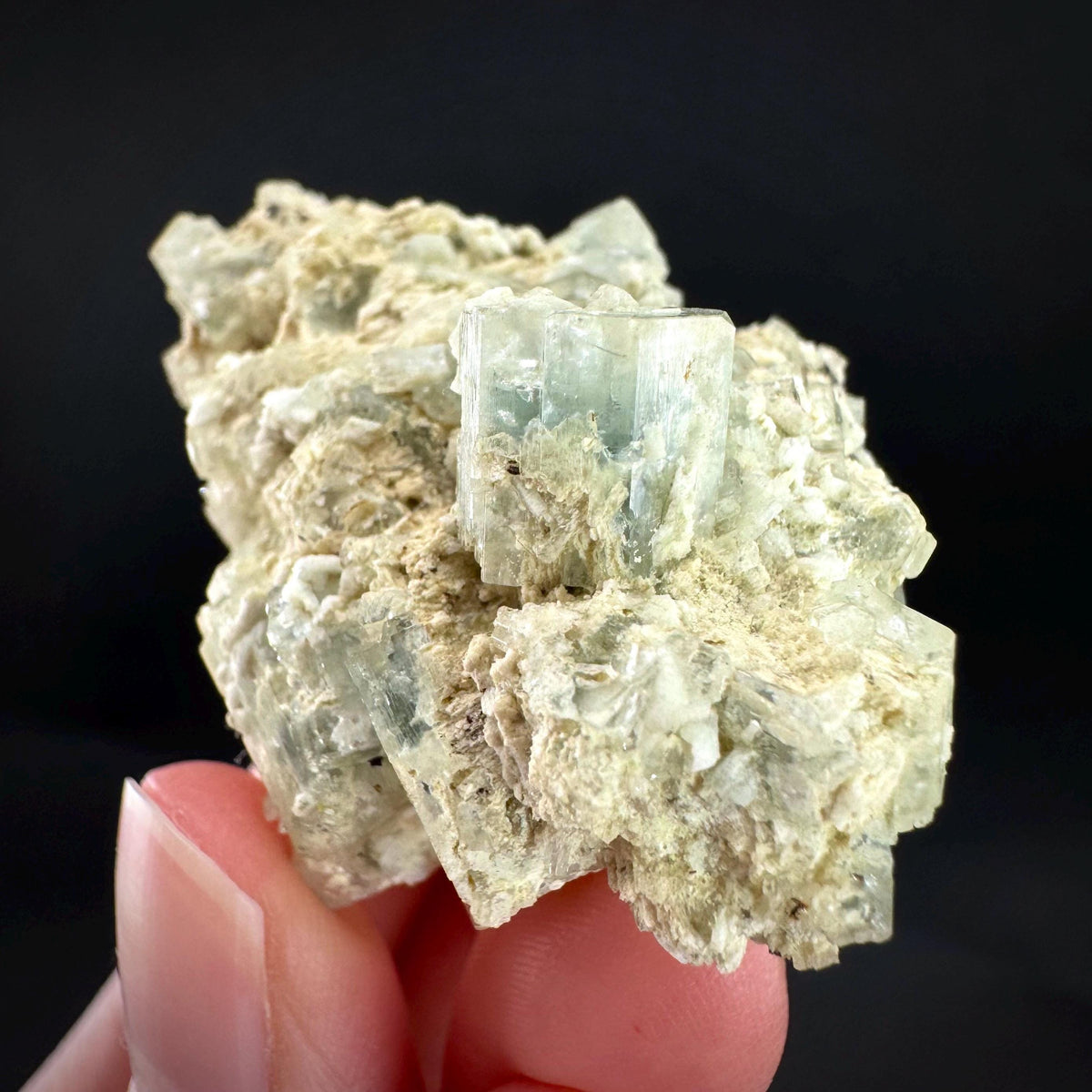 Beryl var. Goshenite | natural crystal cluster, mineral specimen from Namibia