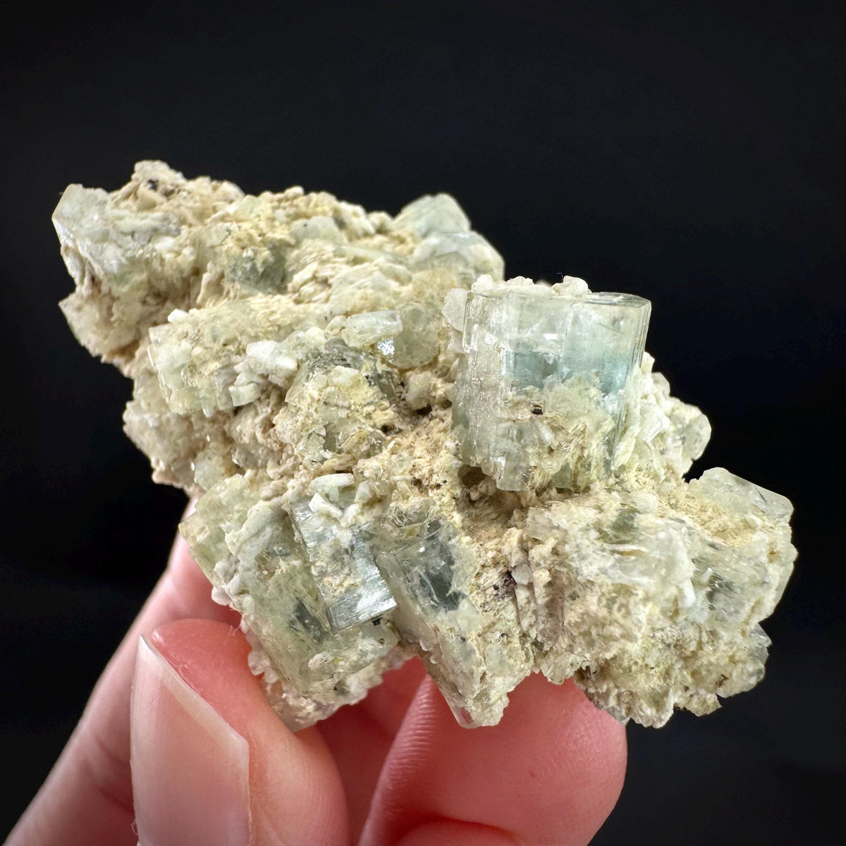 Beryl var. Goshenite | natural crystal cluster, mineral specimen from Namibia