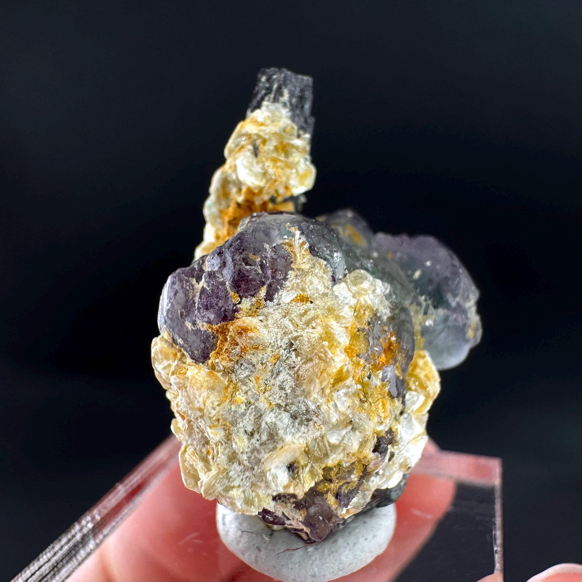 Fluorite w/ Schorl, & Muscovite | Lollipop Pocket, green crystal, mineral specimen from Namibia