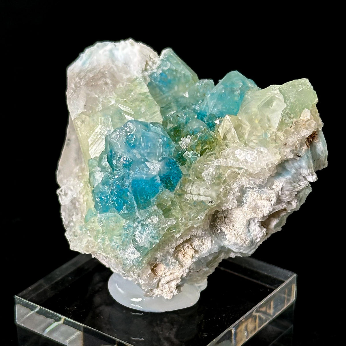 Plancheite in Quartz | Blue Crystal, Mineral Specimen from Congo