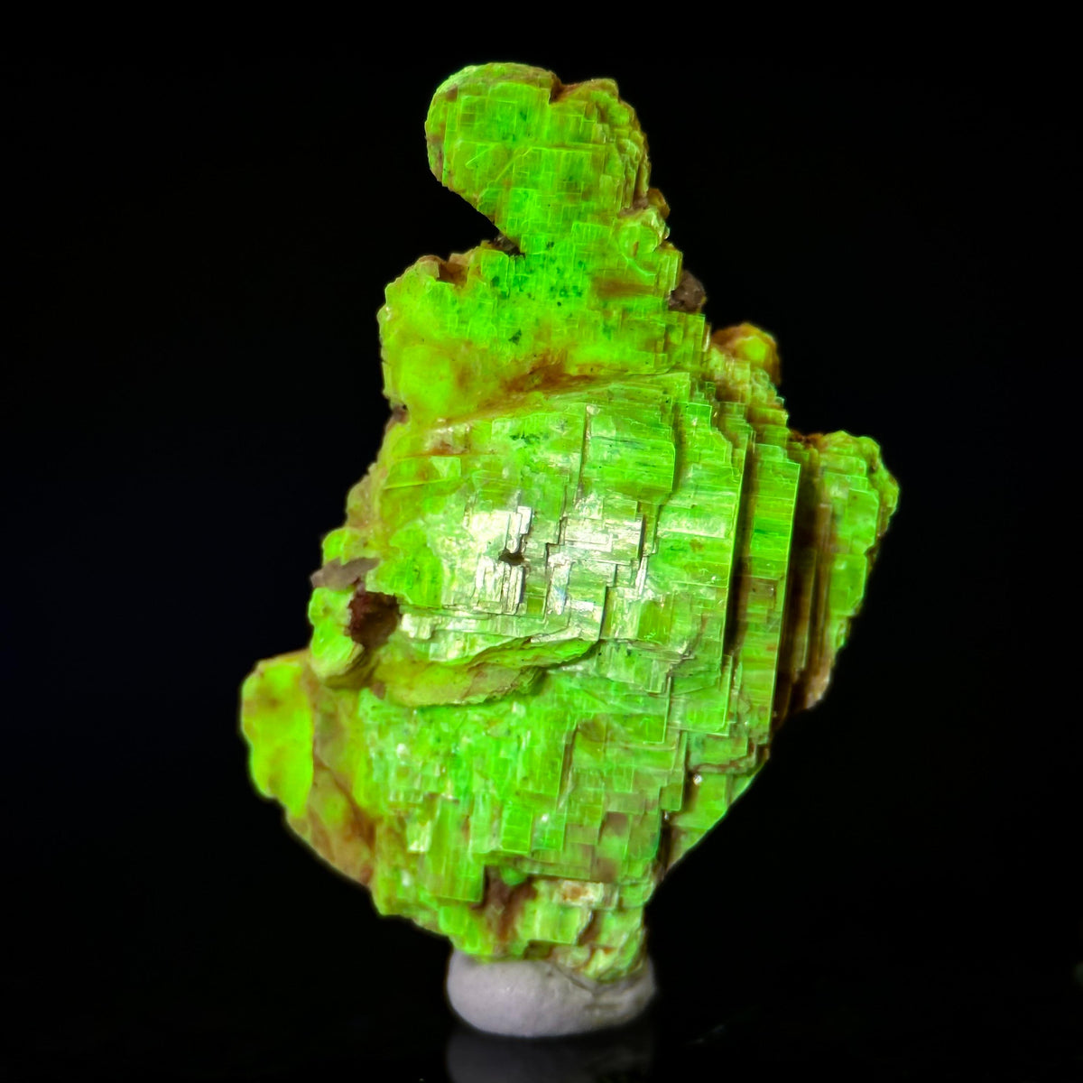 Uranocircite | fluorescent UV reactive crystal, rare mineral specimen from Germany