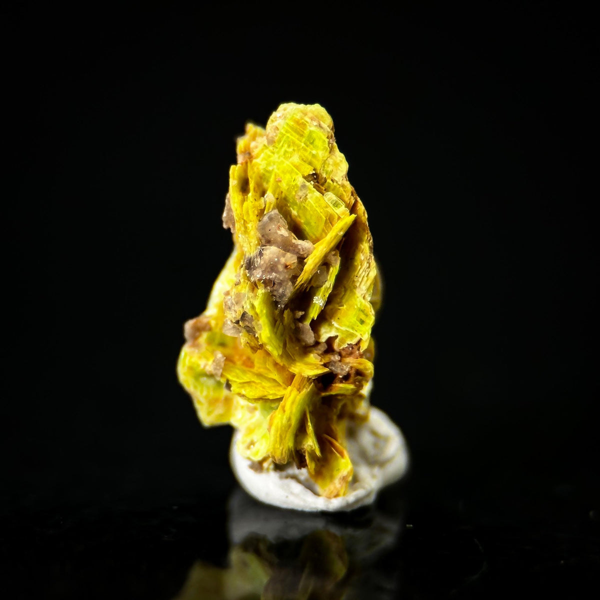 Uranocircite | fluorescent UV reactive crystal, rare mineral specimen from Germany