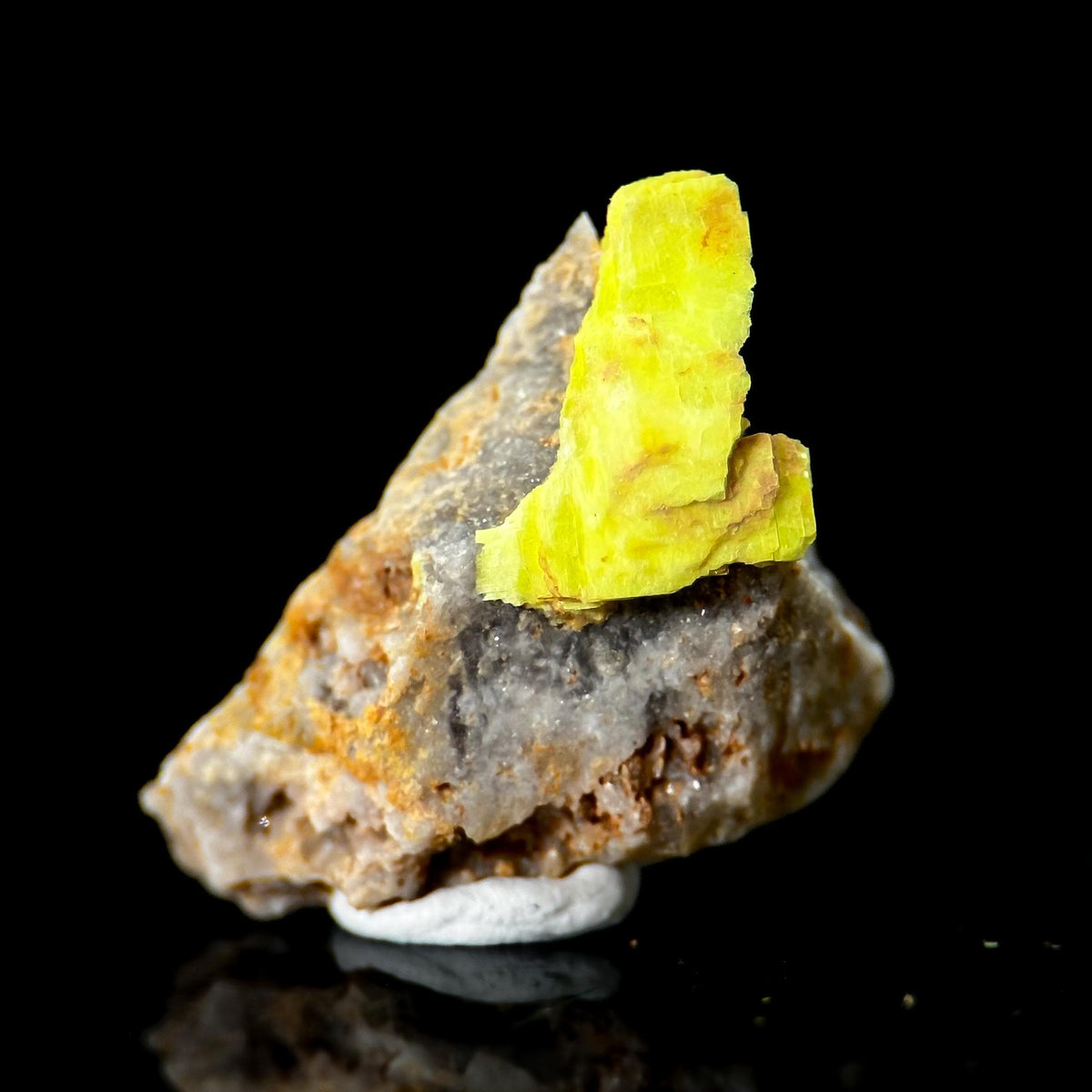 Uranocircite | fluorescent UV reactive crystal, rare mineral specimen from Germany