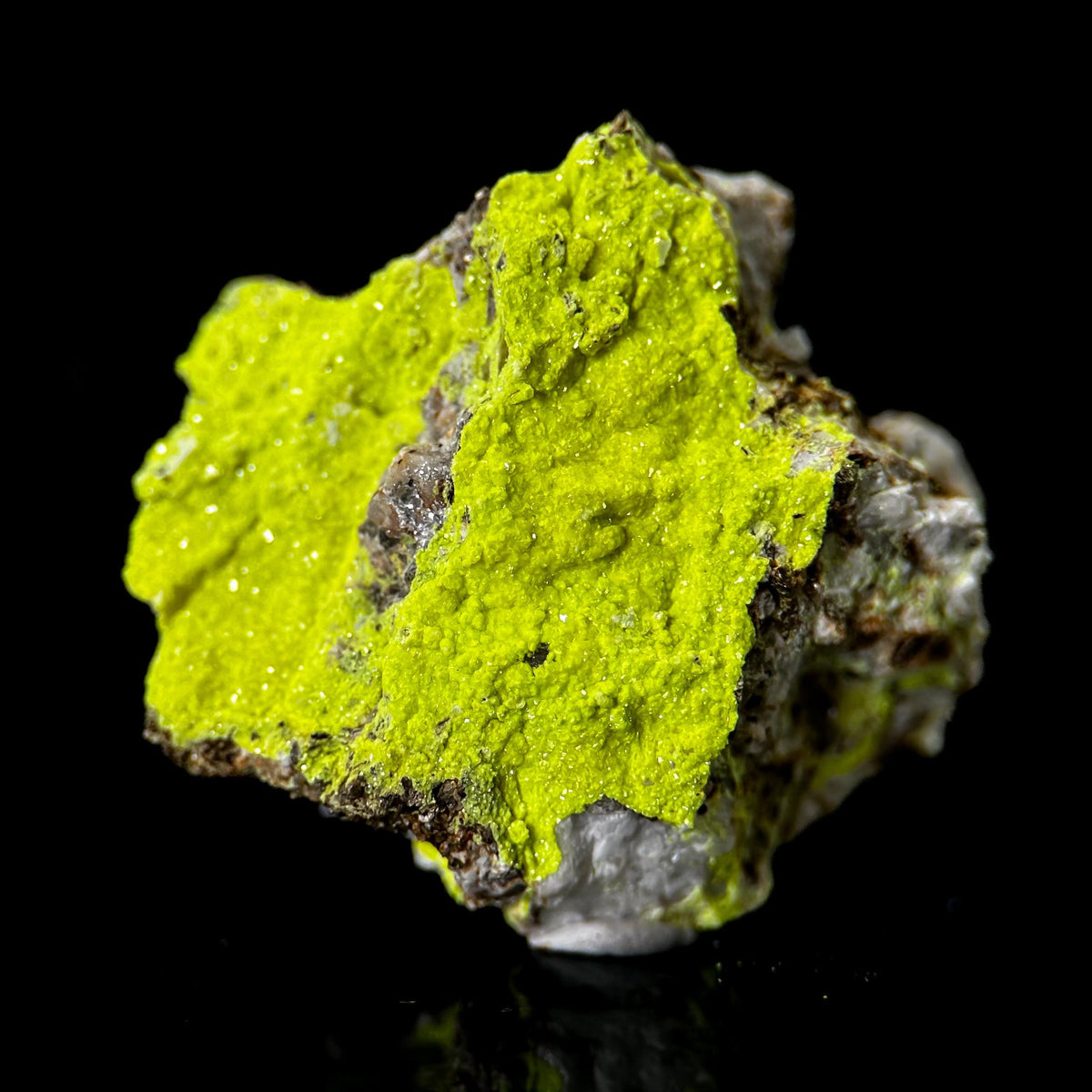 Autun | fluorescent UV reactive crystal, rare mineral specimen from Portugal