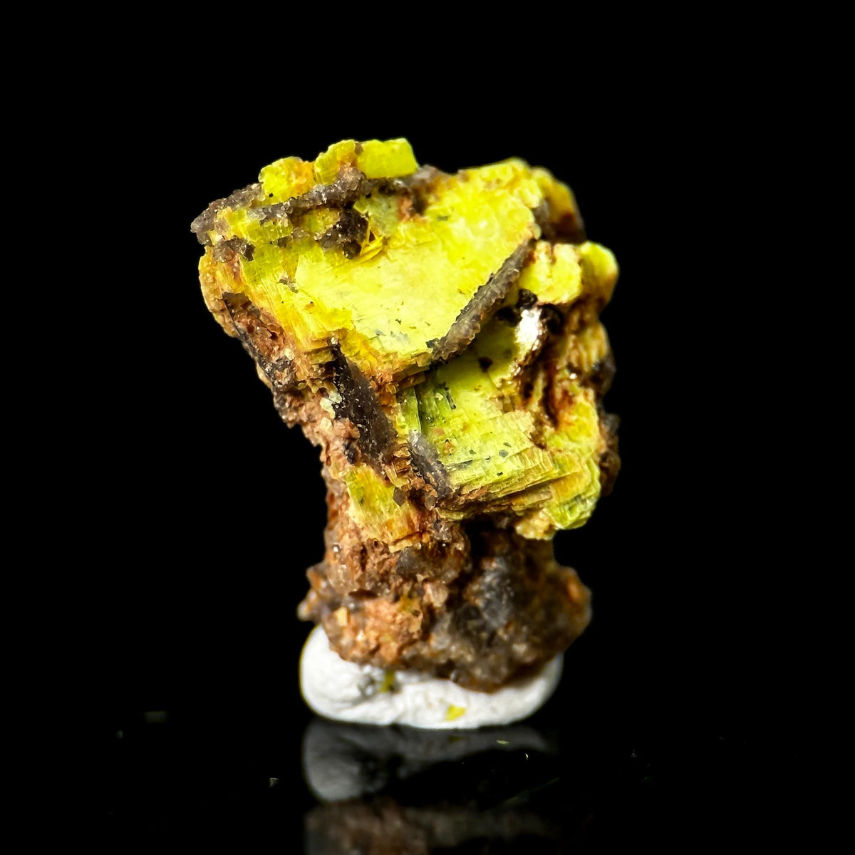 Uranocircite | fluorescent UV reactive crystal, rare mineral specimen from Germany