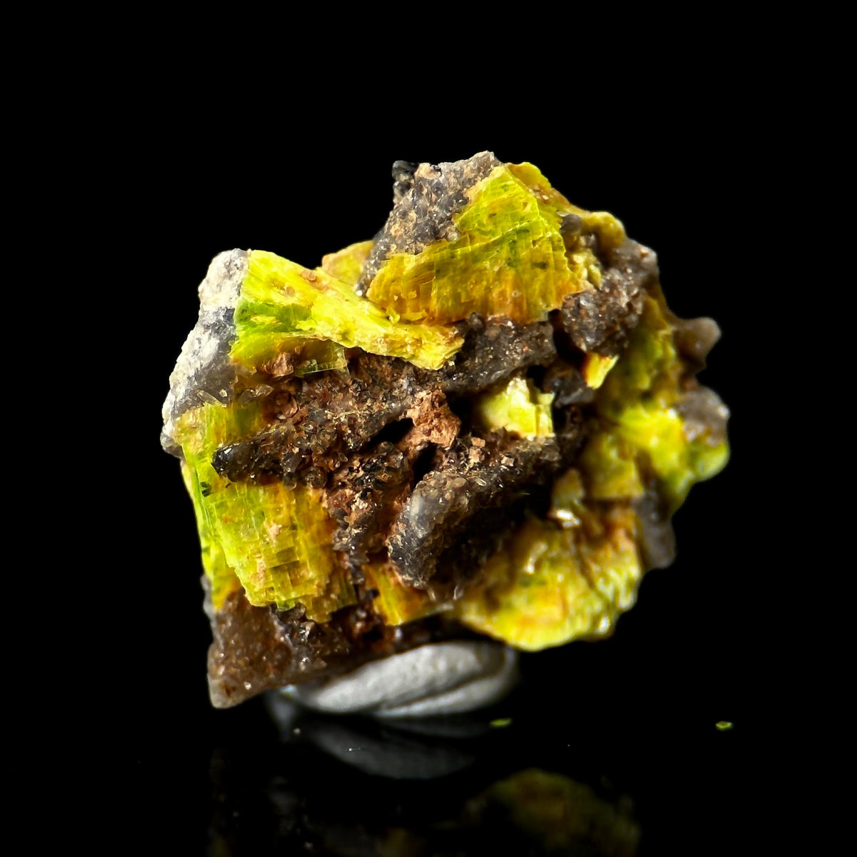 Uranocircite | fluorescent UV reactive crystal, rare mineral specimen from Germany