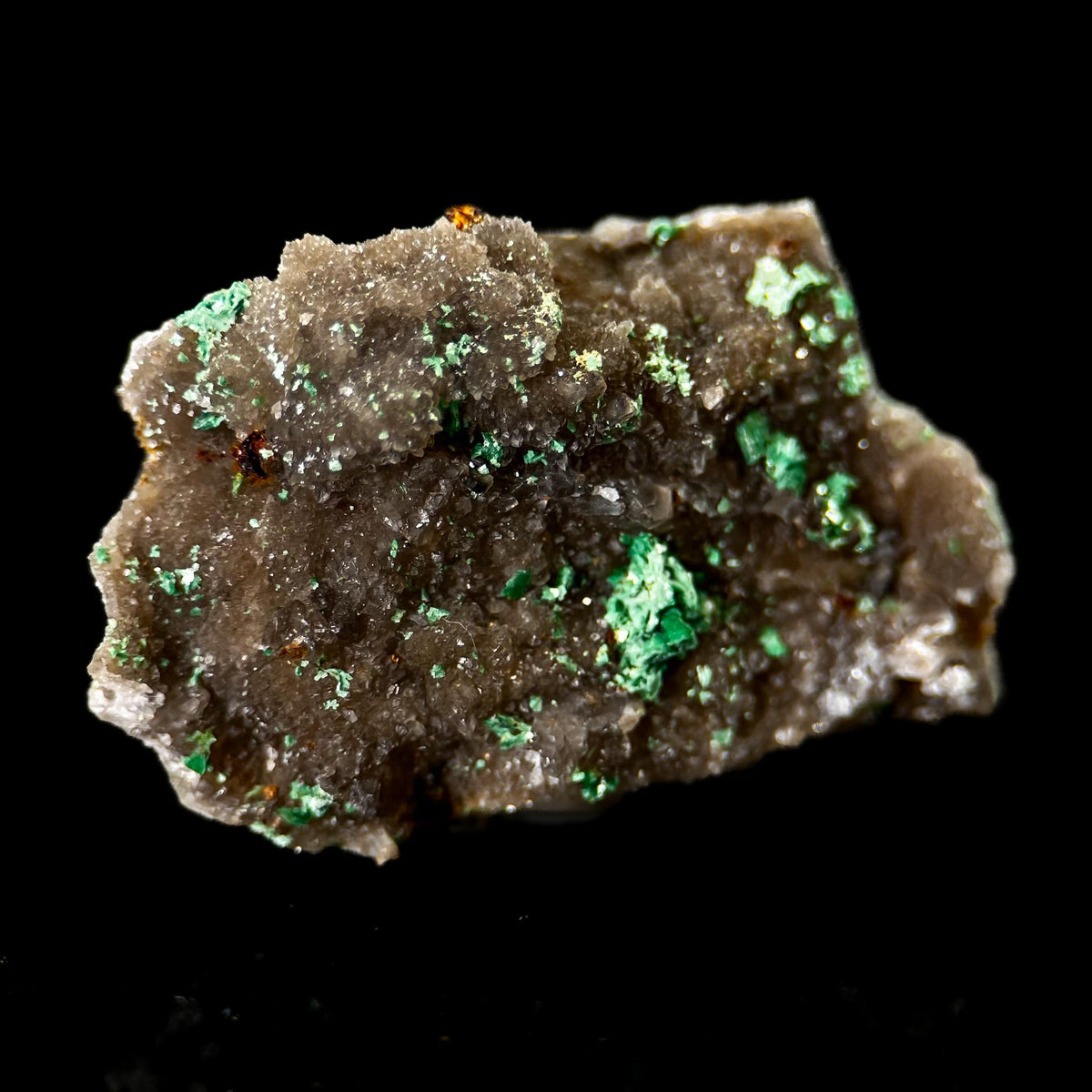 Torbernite | green crystals on matrix, rare mineral specimen from France