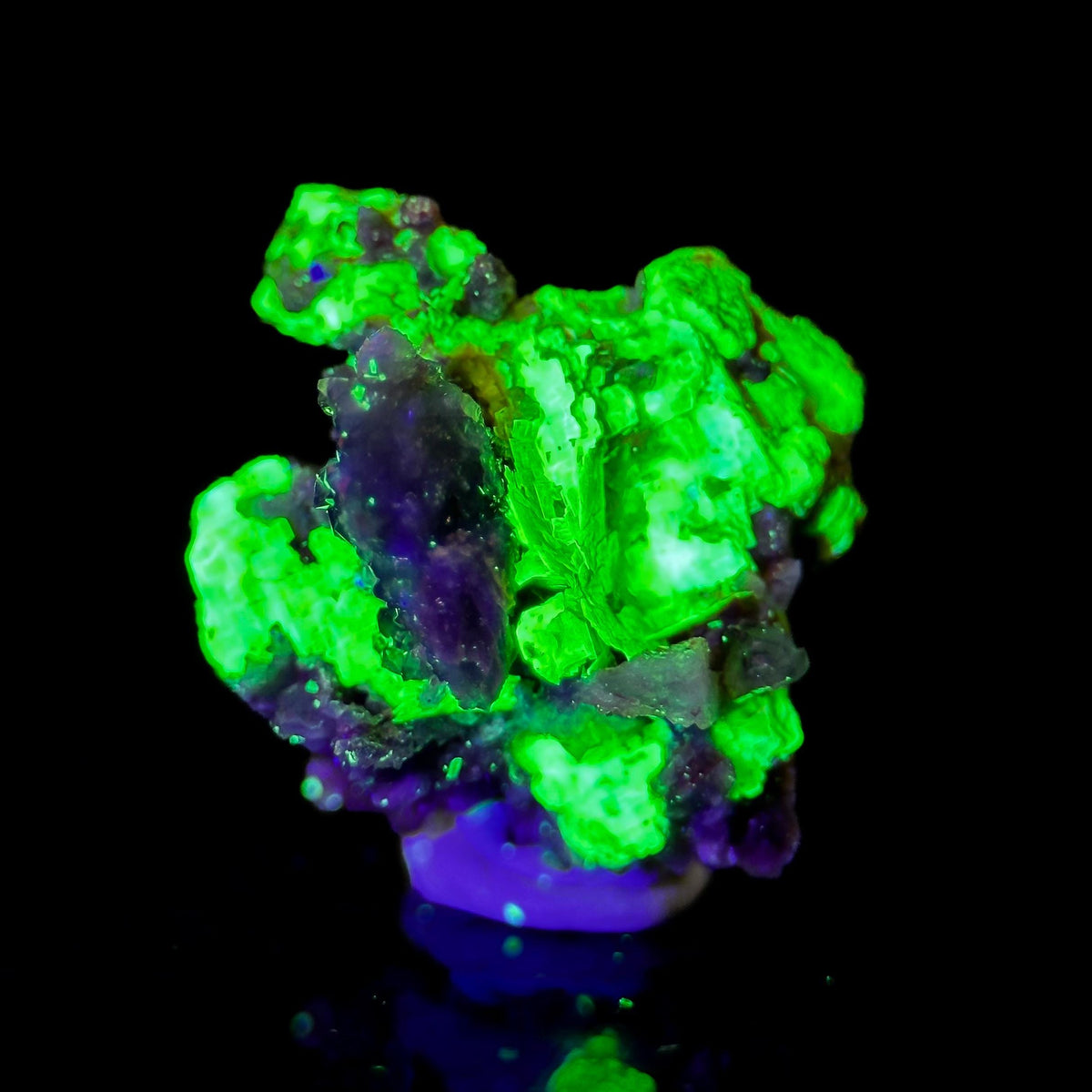 Uranocircite | fluorescent UV reactive crystal, rare mineral specimen from Germany