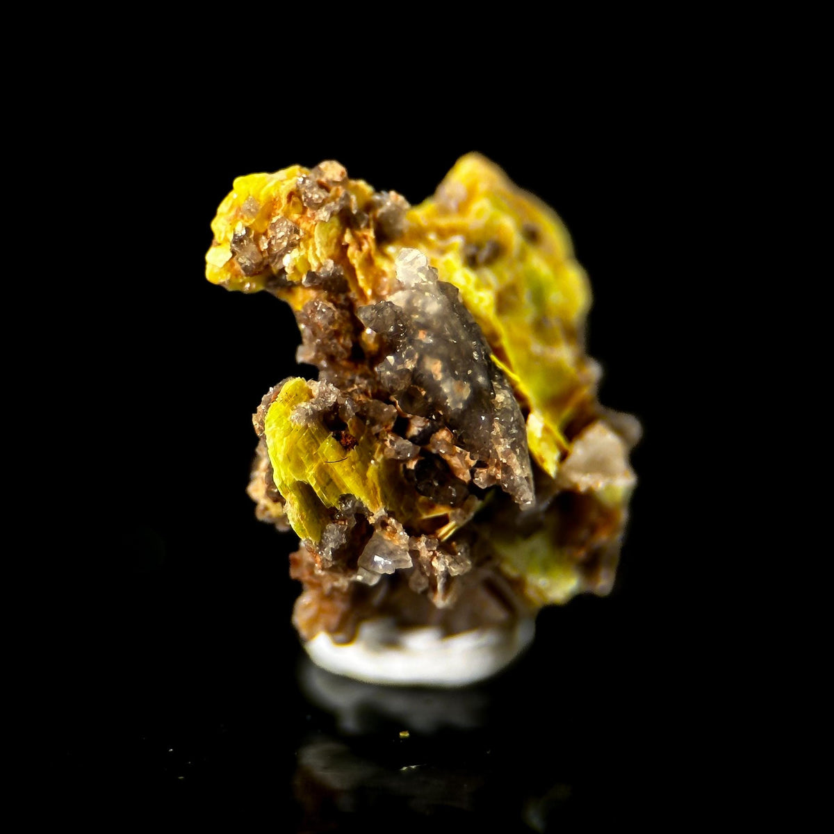 Uranocircite | fluorescent UV reactive crystal, rare mineral specimen from Germany