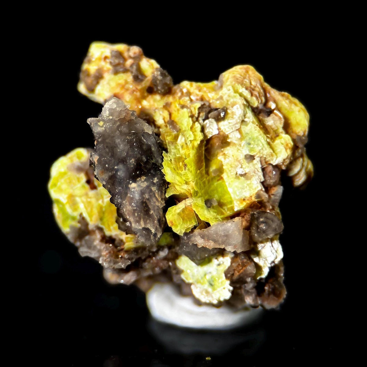Uranocircite | fluorescent UV reactive crystal, rare mineral specimen from Germany
