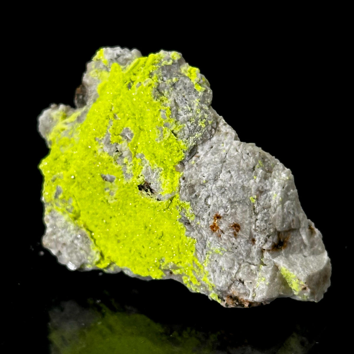 Autun | fluorescent UV reactive crystal, rare mineral specimen from Portugal
