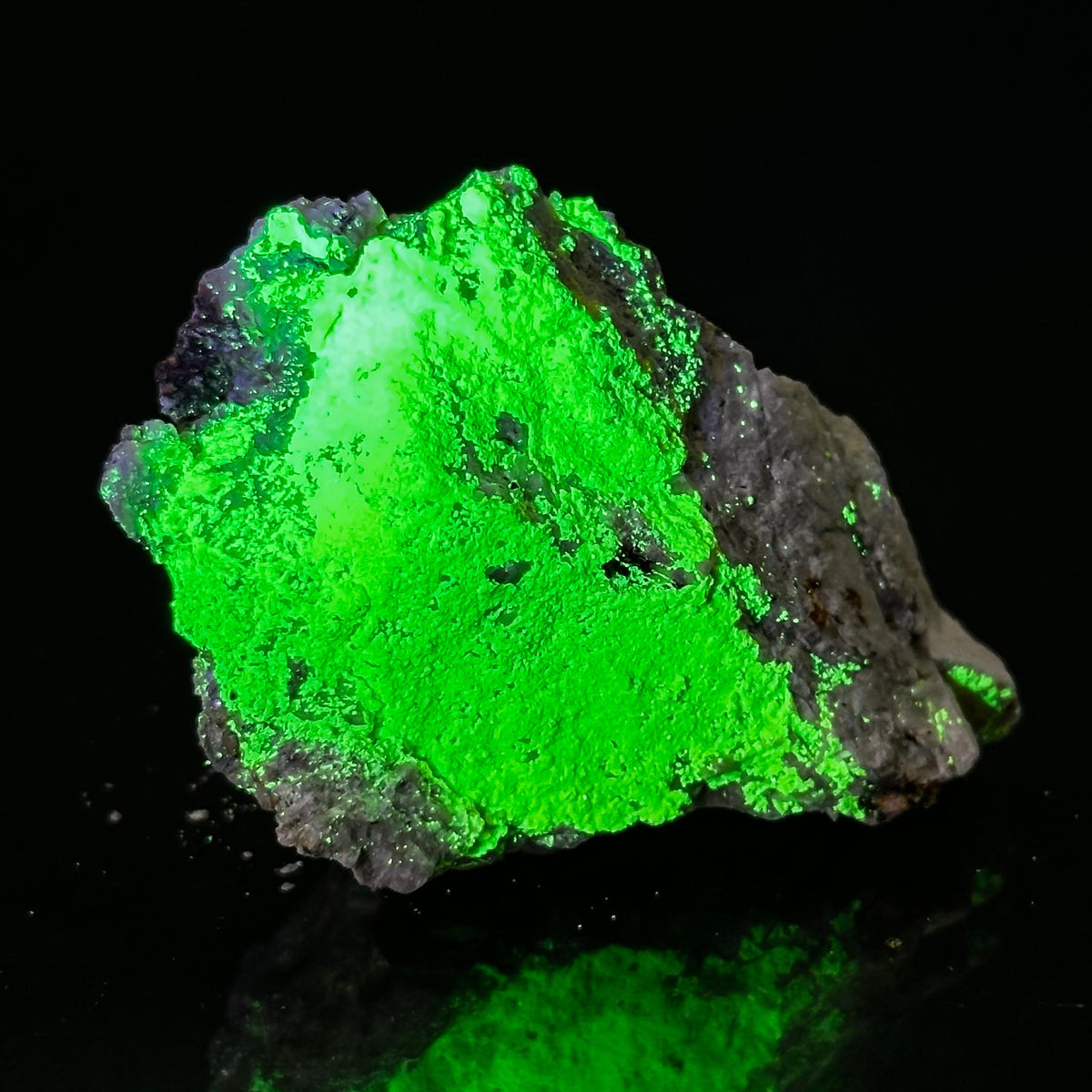 Autun | fluorescent UV reactive crystal, rare mineral specimen from Portugal