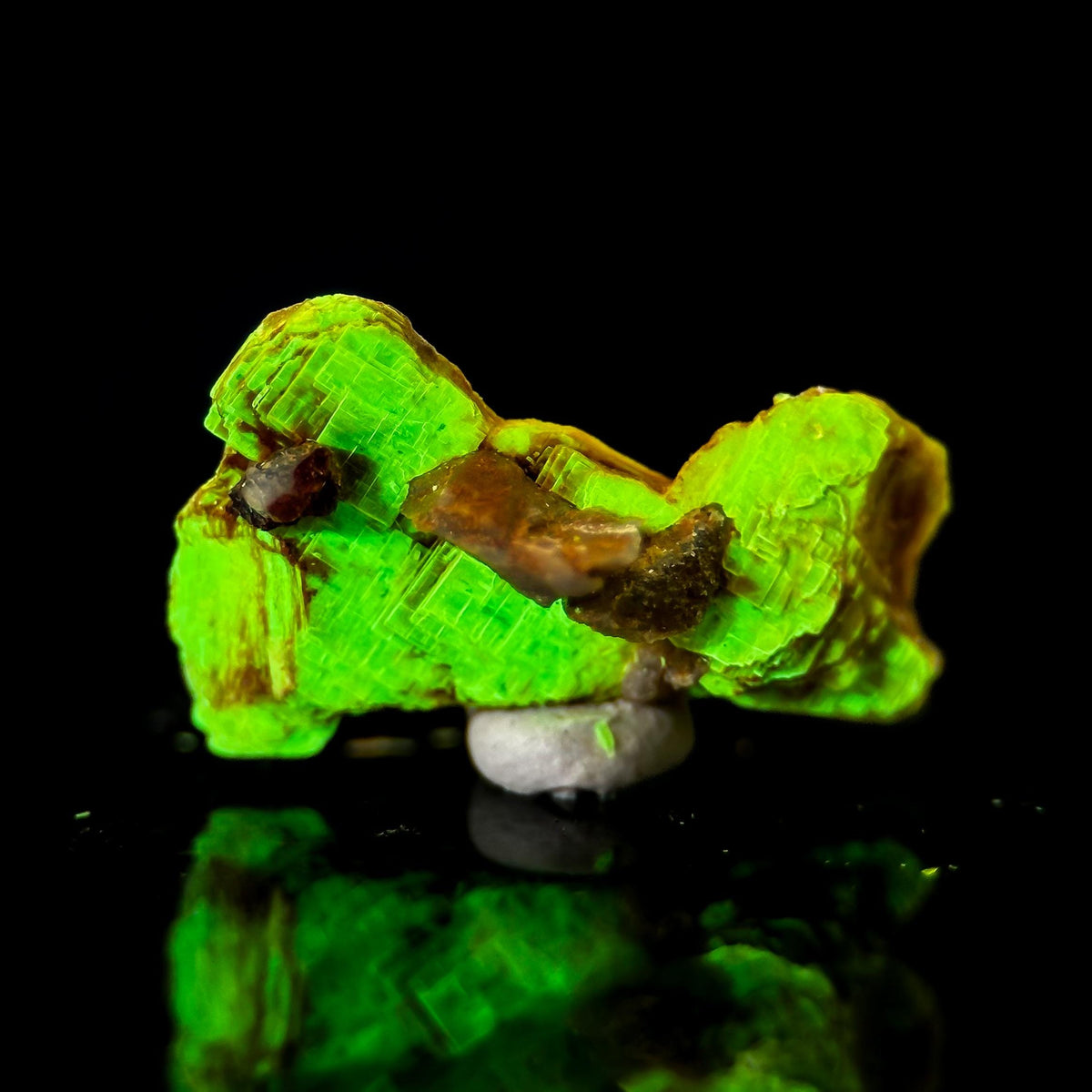 Uranocircite | fluorescent UV reactive crystal, rare mineral specimen from Germany