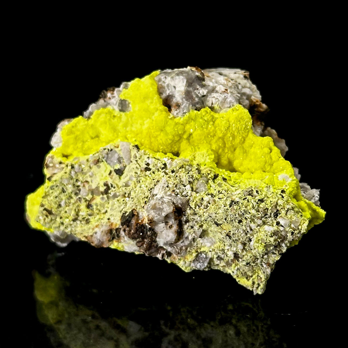 Autun | fluorescent UV reactive crystal, rare mineral specimen from Portugal