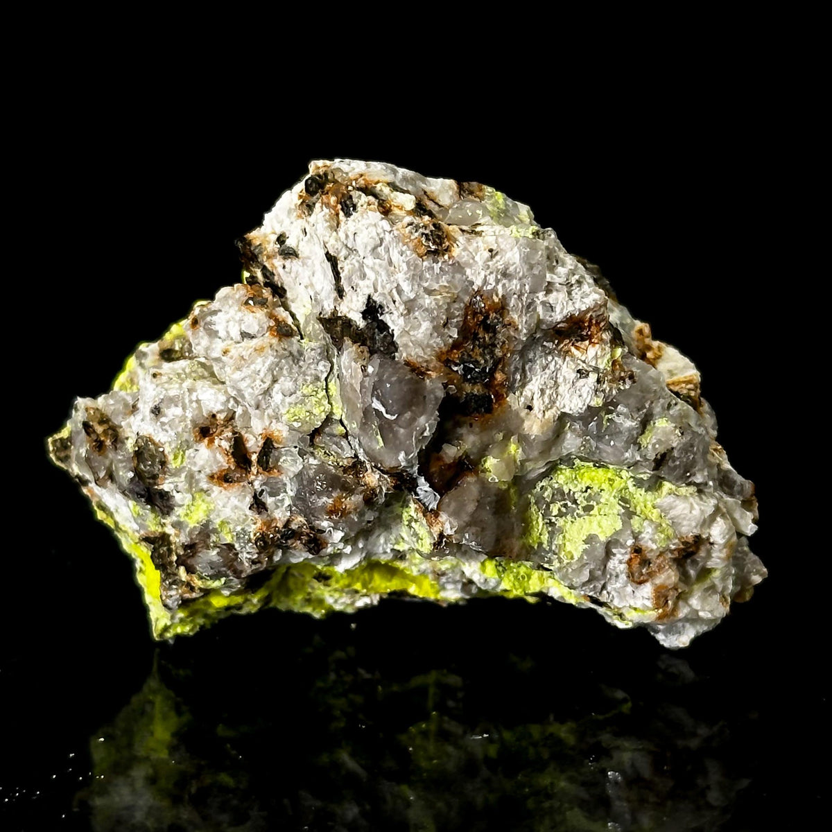 Autun | fluorescent UV reactive crystal, rare mineral specimen from Portugal