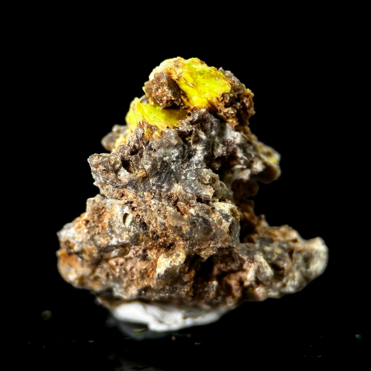 Uranocircite | fluorescent UV reactive crystal, rare mineral specimen from Germany