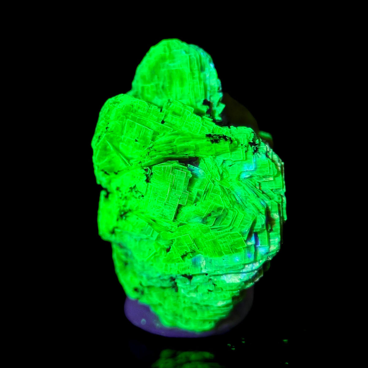 Uranocircite | fluorescent UV reactive crystal, rare mineral specimen from Germany