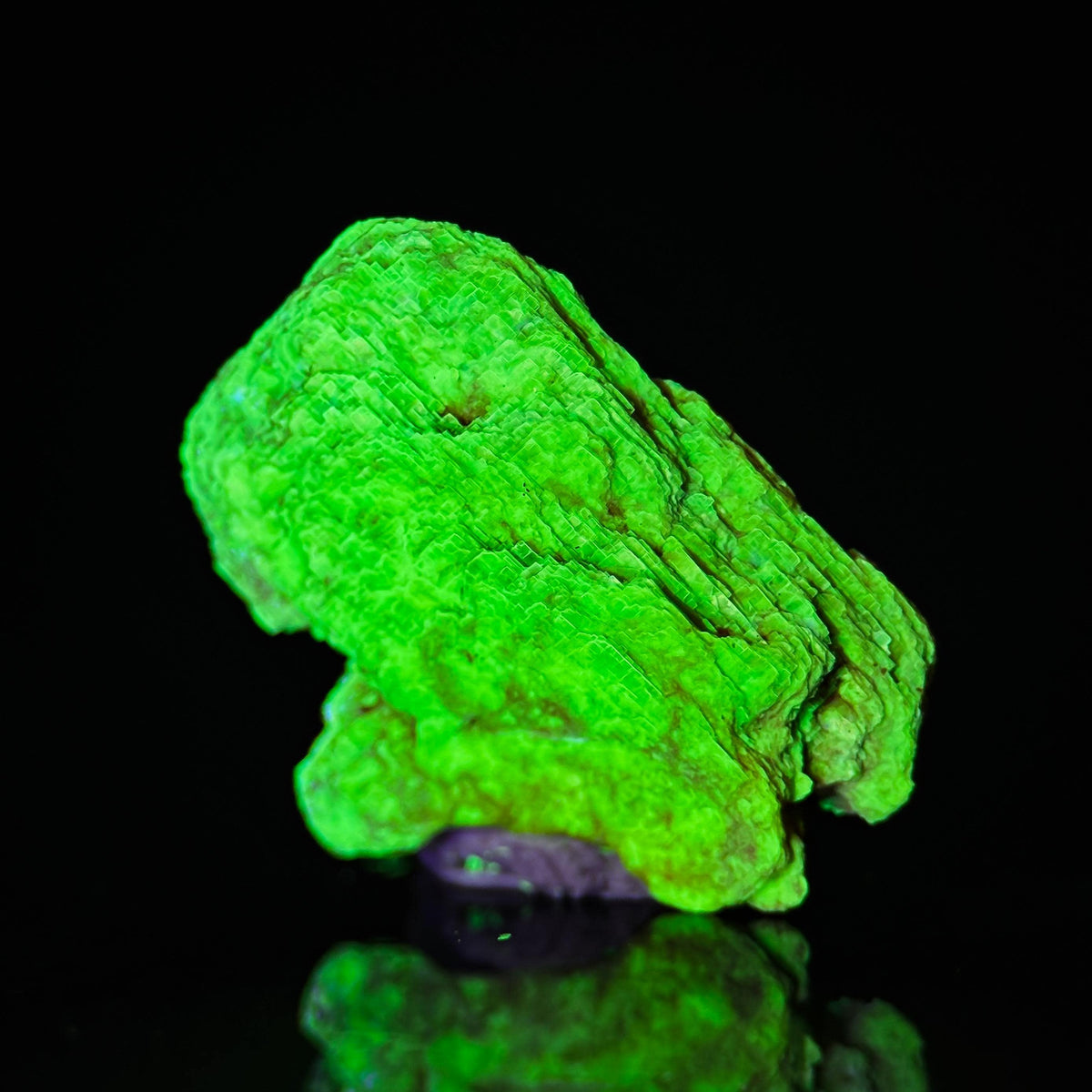 Uranocircite | fluorescent UV reactive crystal, rare mineral specimen from Germany
