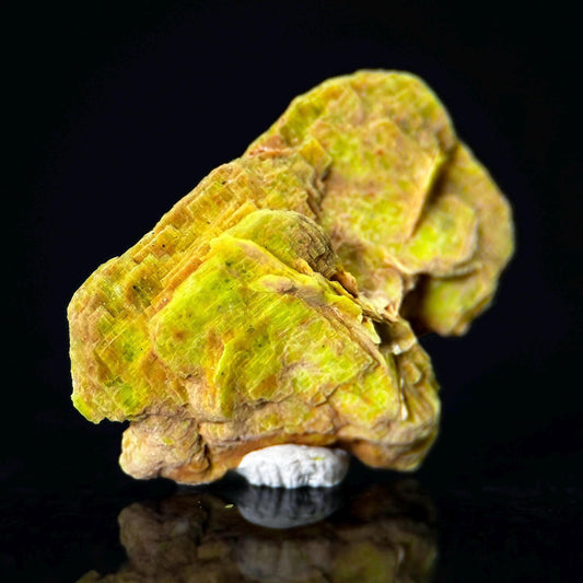 Uranocircite | fluorescent UV reactive crystal, rare mineral specimen from Germany
