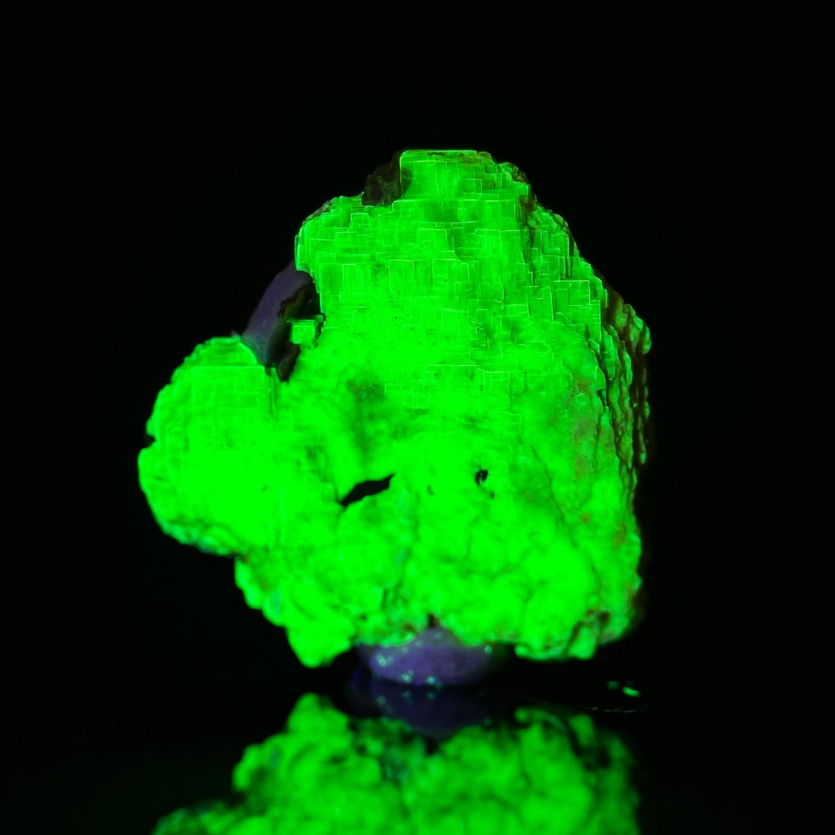 Uranocircite | fluorescent UV reactive crystal, rare mineral specimen from Germany