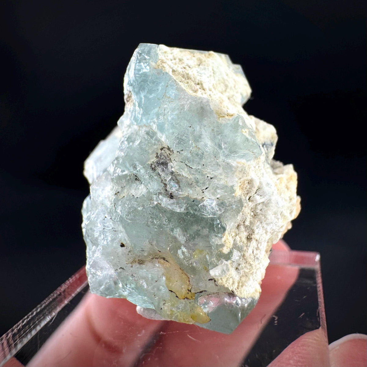 Beryl var. Aquamarine | natural blue crystal, mineral specimen from Namibia