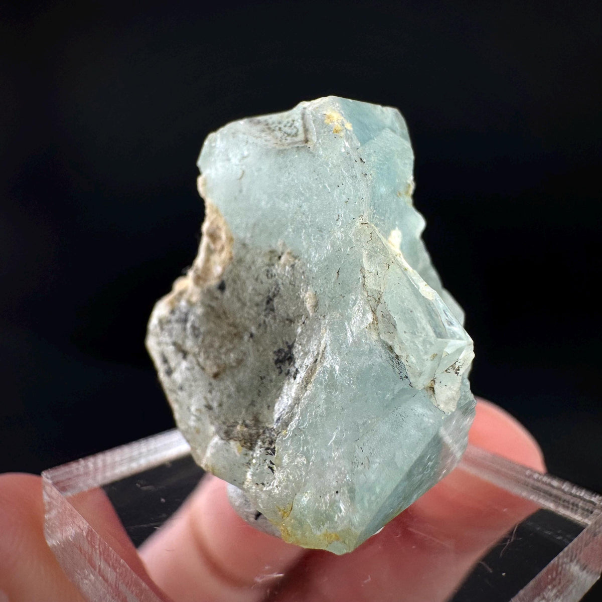 Beryl var. Aquamarine | natural blue crystal, mineral specimen from Namibia