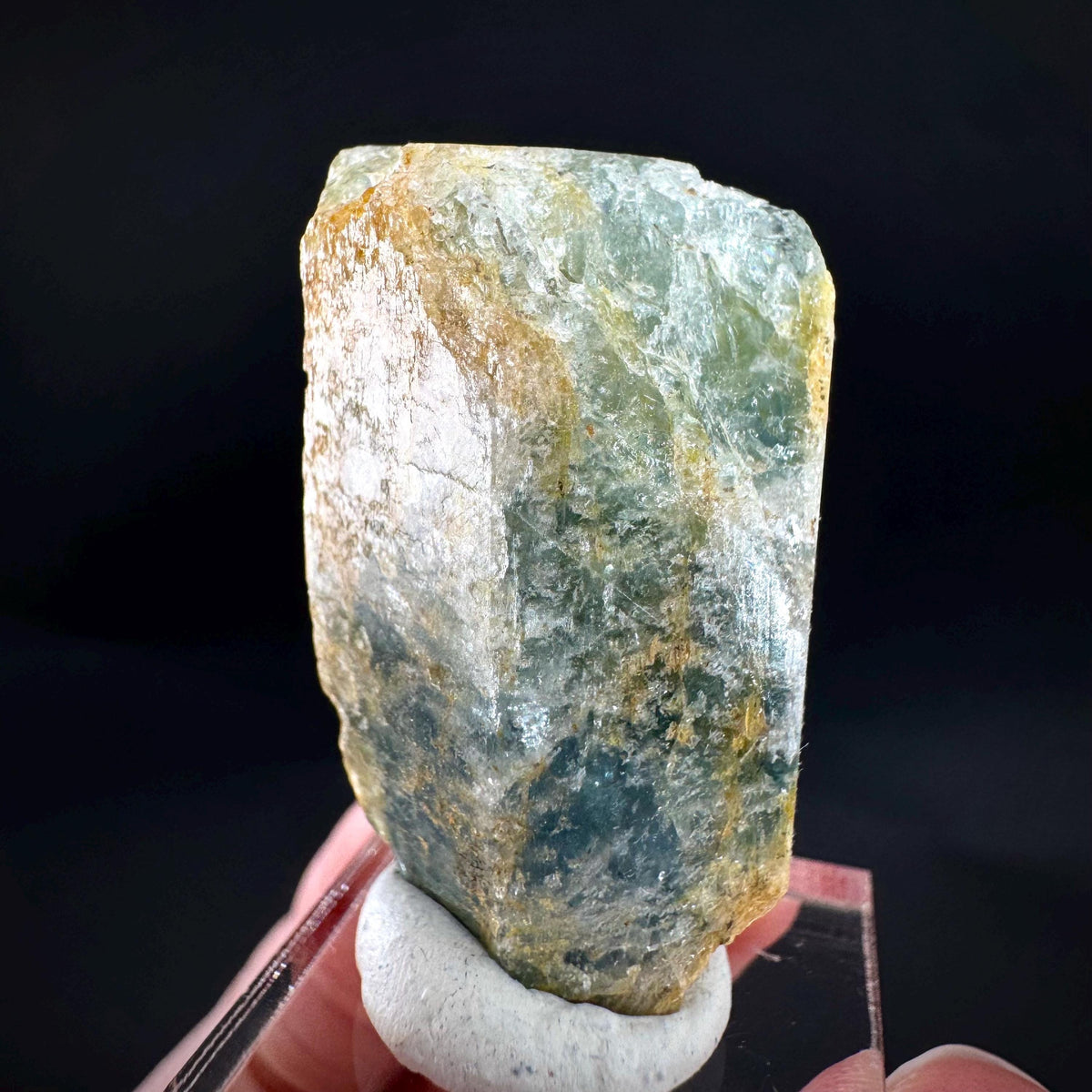 Beryl var. Aquamarine | natural blue crystal, mineral specimen from Namibia