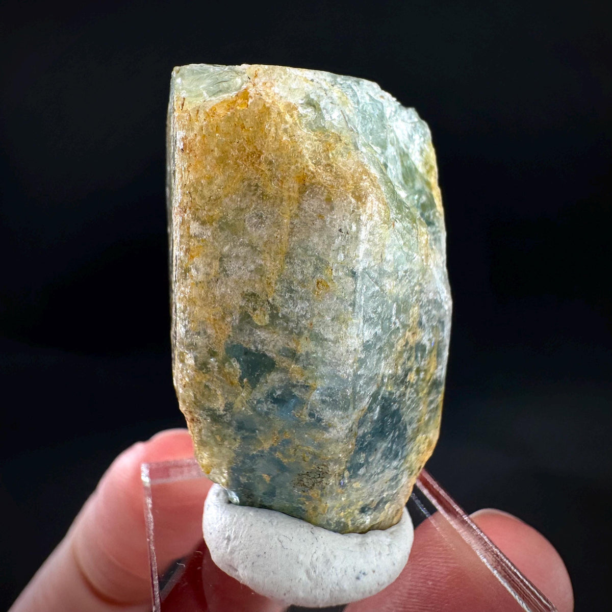 Beryl var. Aquamarine | natural blue crystal, mineral specimen from Namibia
