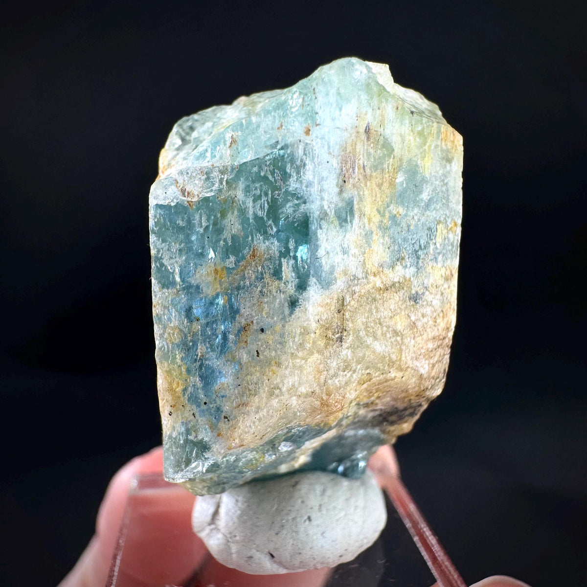 Beryl var. Aquamarine | natural blue crystal, mineral specimen from Namibia