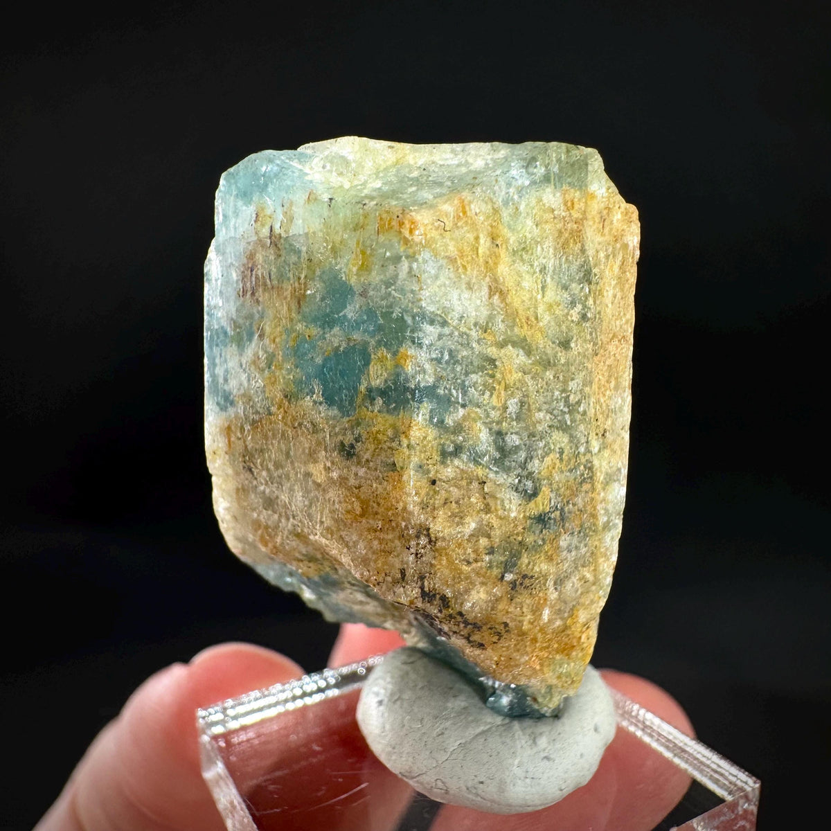 Beryl var. Aquamarine | natural blue crystal, mineral specimen from Namibia