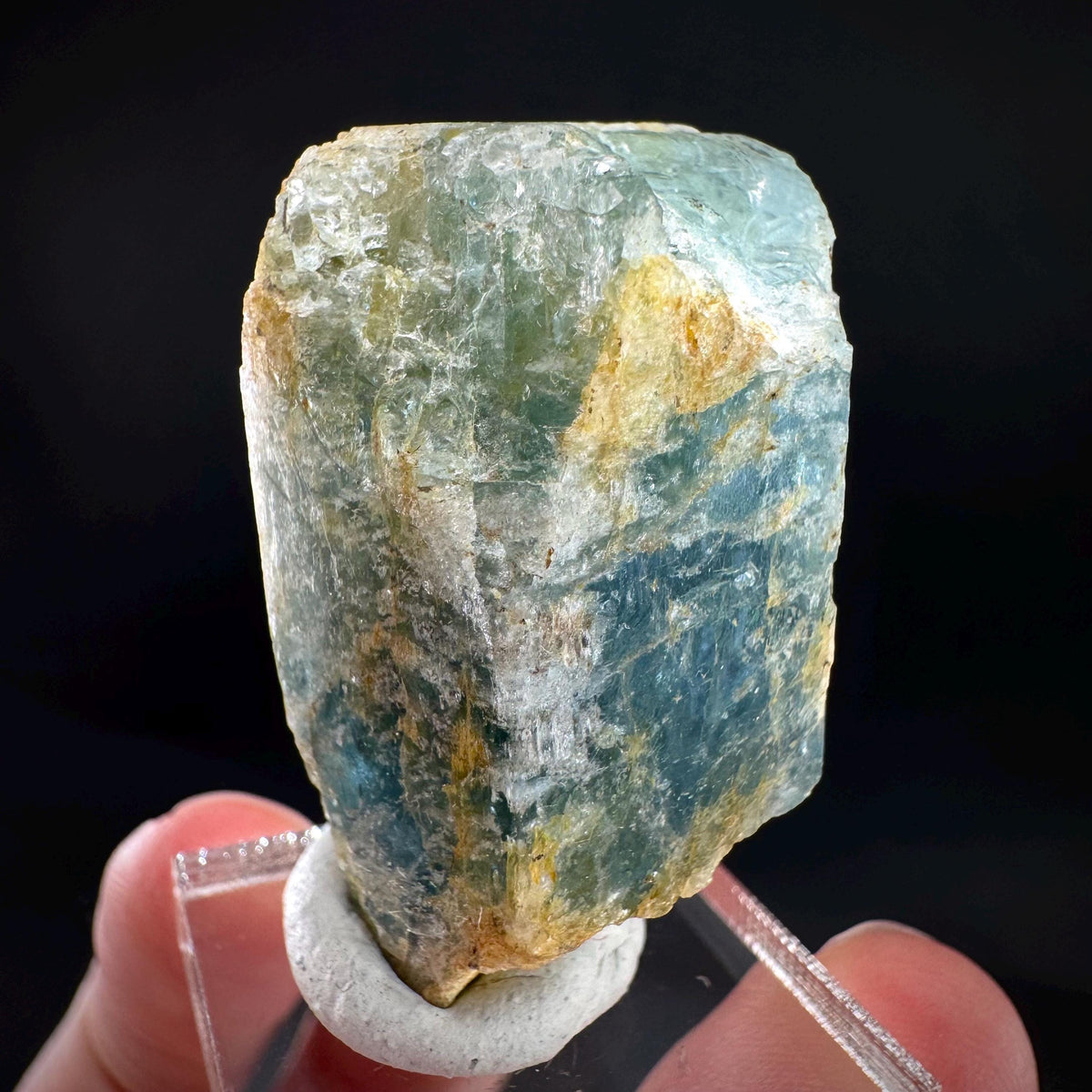 Beryl var. Aquamarine | natural blue crystal, mineral specimen from Namibia