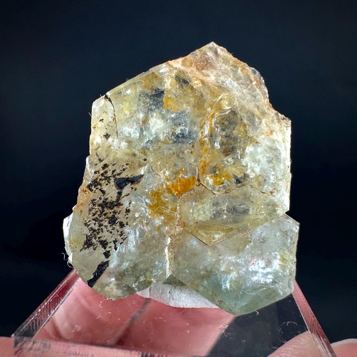 Beryl var. Aquamarine | natural blue crystal, mineral specimen from Namibia