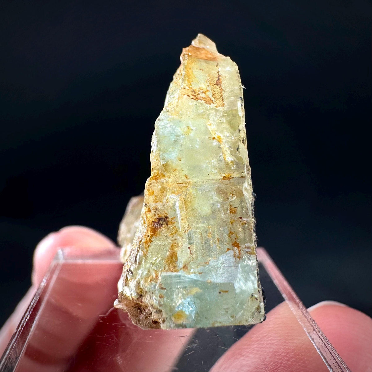 Beryl var. Aquamarine | natural blue crystal, mineral specimen from Namibia