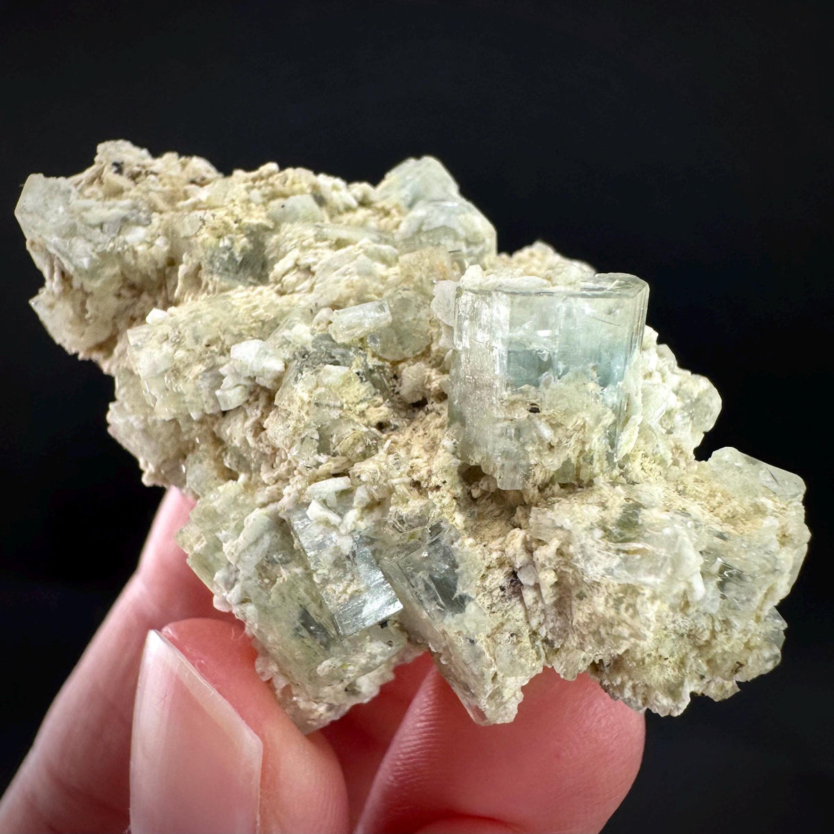 Beryl var. Goshenite | natural crystal cluster, mineral specimen from Namibia