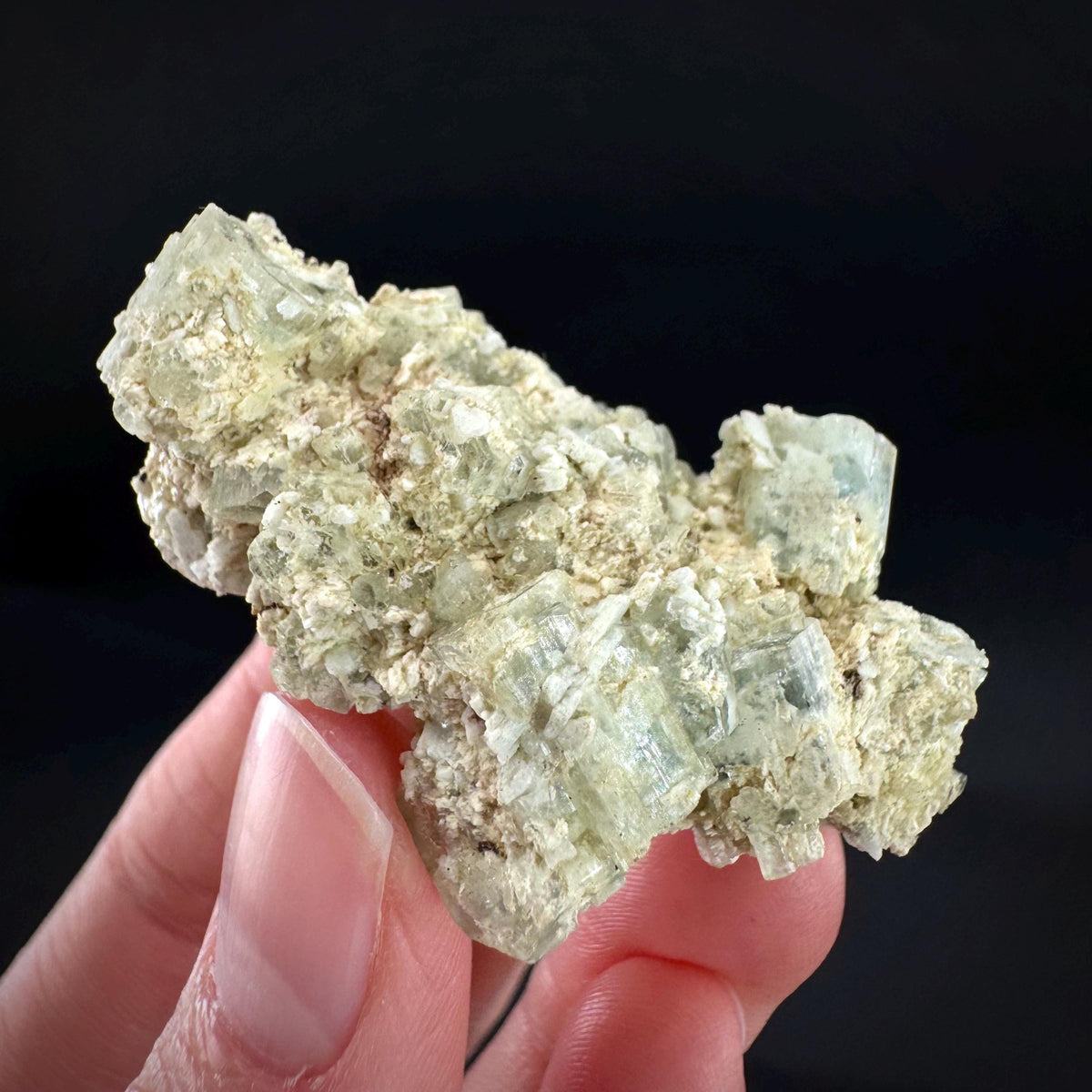 Beryl var. Goshenite | natural crystal cluster, mineral specimen from Namibia