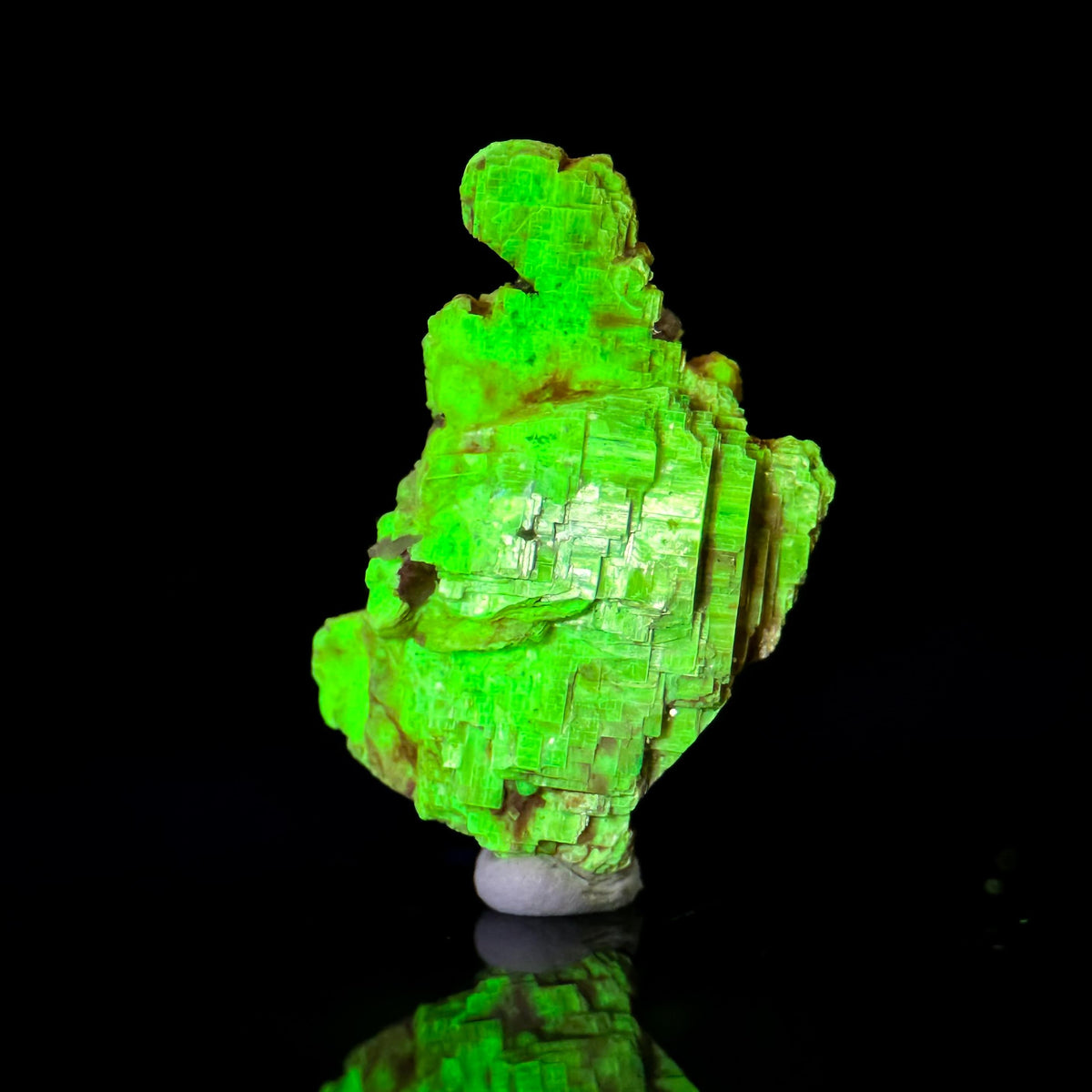 Uranocircite | fluorescent UV reactive crystal, rare mineral specimen from Germany