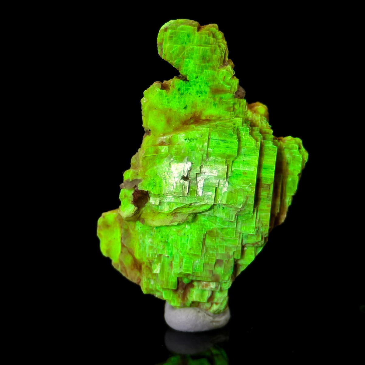 Uranocircite | fluorescent UV reactive crystal, rare mineral specimen from Germany