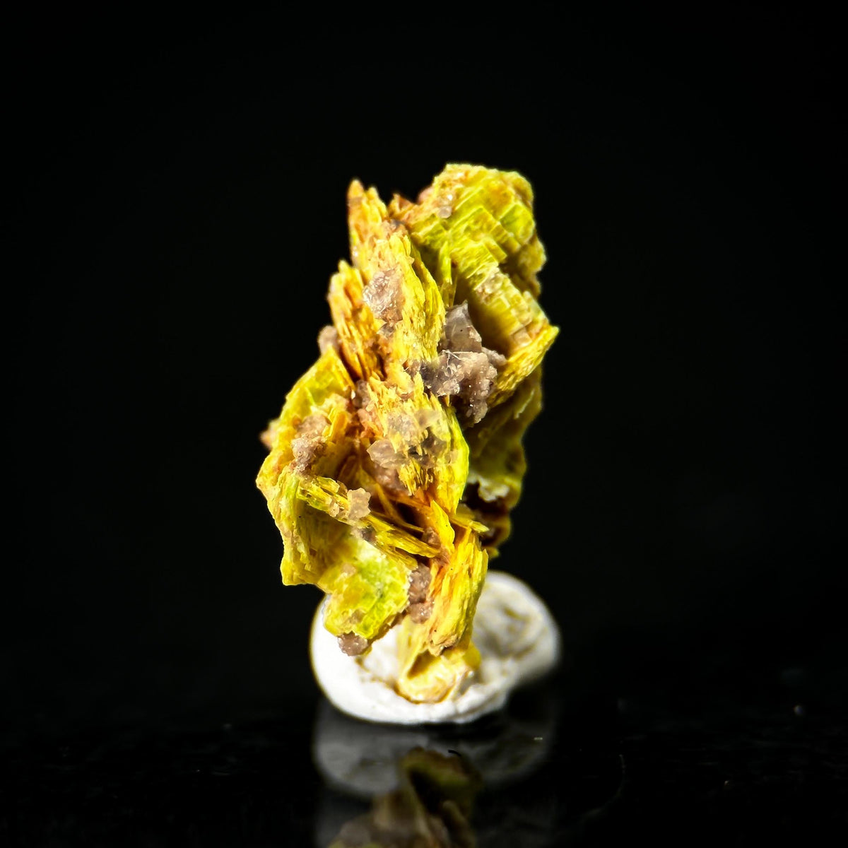 Uranocircite | fluorescent UV reactive crystal, rare mineral specimen from Germany