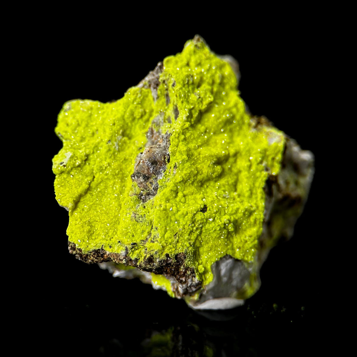 Autun | fluorescent UV reactive crystal, rare mineral specimen from Portugal