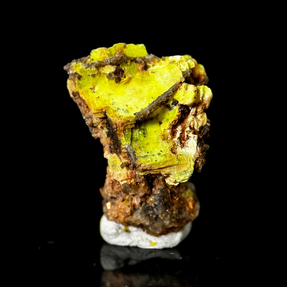 Uranocircite | fluorescent UV reactive crystal, rare mineral specimen from Germany